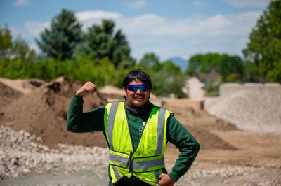 Mill Brothers commercial team member supporting a Colorado community landscape project